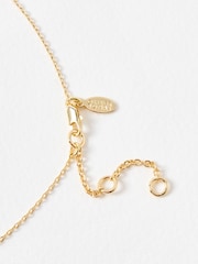 Oliver Bonas Green Gold Toned & Enamel Petit Pois Pendant Necklace - Image 3 of 4