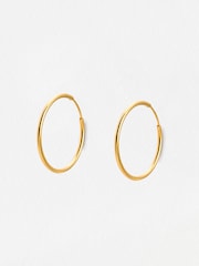 Oliver Bonas Gold Tone Janis Shiny Stainless Steel Waterproof Small Hoop Earrings - Image 1 of 5