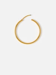 Oliver Bonas Gold Tone Janis Shiny Stainless Steel Waterproof Small Hoop Earrings - Image 3 of 5