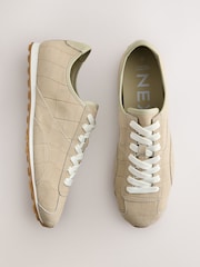 Neutrale Farbe - Forever Comfort® Leather Slim Trainers - Bild 1 von 10