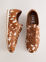 Brown Deer Print Forever Comfort® Leather Slim Trainers - Image 5 of 9