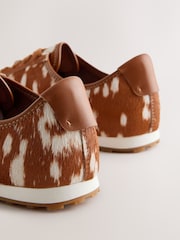 Brown Deer Print Forever Comfort® Leather Slim Trainers - Image 8 of 9