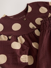 Brown/Cream Long Sleeve Blouse and Bloomer Trousers Set (3mths-7yrs) - Image 10 of 10