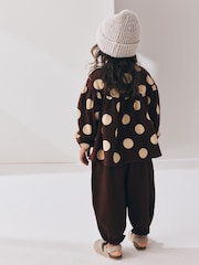 Brown/Cream Long Sleeve Blouse and Bloomer Trousers Set (3mths-7yrs) - Image 4 of 10