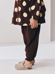 Brown/Cream Long Sleeve Blouse and Bloomer Trousers Set (3mths-7yrs) - Image 5 of 10