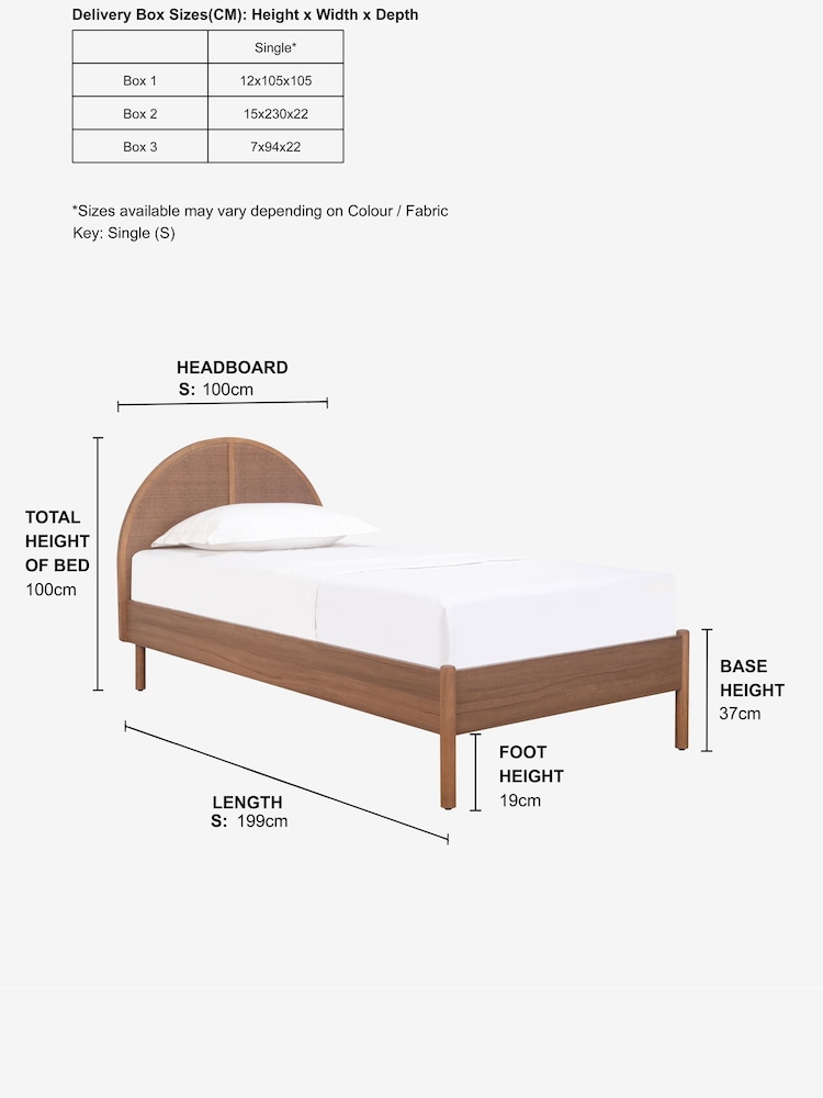 Rattan Bronx Felix Single Bed Frame - Image 7 of 7 Rattan Bronx Felix Single Bed Frame - Image 7 of 7