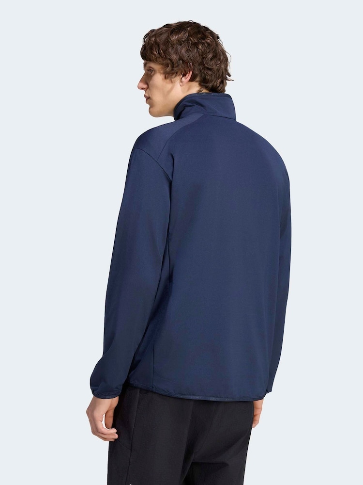 adidas Brown Terrex Multi Climawarm Half Zip Tech Fleece Jacket - Image 2 of 6 adidas Brown Terrex Multi Climawarm Half Zip Tech Fleece Jacket - Image 2 of 6