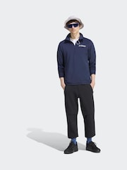 adidas Brown Terrex Multi Climawarm  Half Zip Tech Fleece Jacket - Image 3 of 6