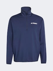 adidas Brown Terrex Multi Climawarm  Half Zip Tech Fleece Jacket - Image 6 of 6