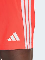 adidas Red 3 Stripes Swim Shorts 5 Inch - Image 4 of 5