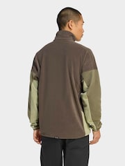 adidas Green Multi Climawarm Fleece Anorak - Image 2 of 6