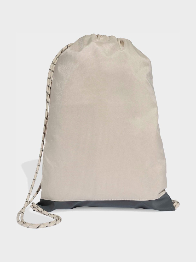 adidas Grey 3 Stripe Gymsack - Image 2 of 4 adidas Grey 3 Stripe Gymsack - Image 2 of 4