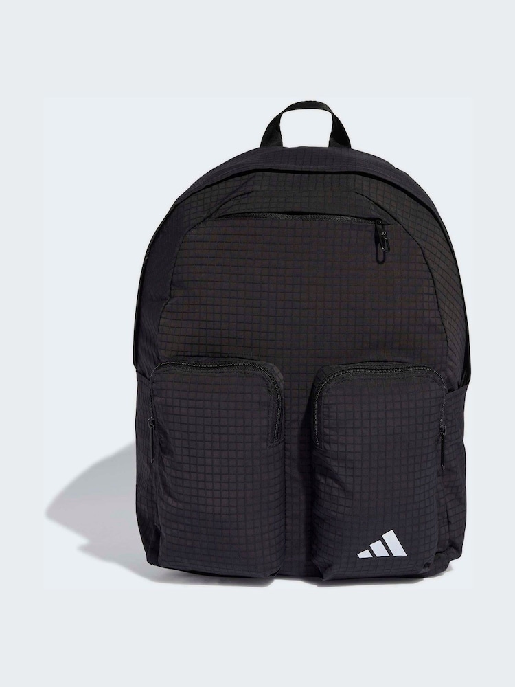 adidas essential black and white backpack Everyday "Black-Flower" There are hydration pockets adidas Essentials Back To Campus