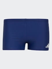 adidas Blue Solid Swim Boxers - Image 1 of 1