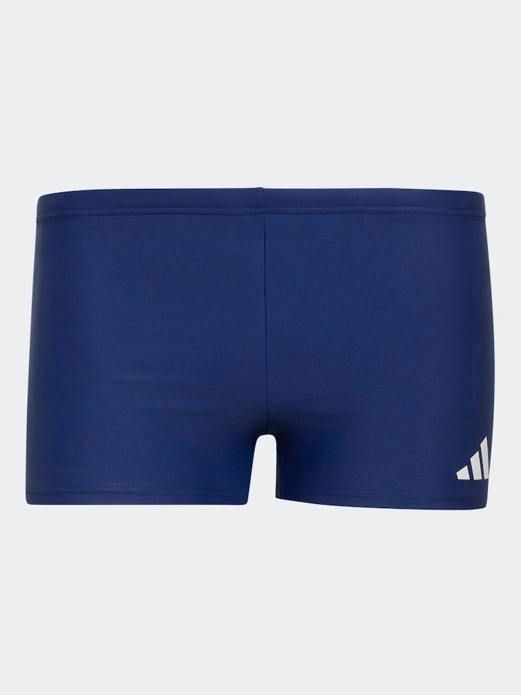 adidas Blue Solid Swim Boxers - Image 1 of 1