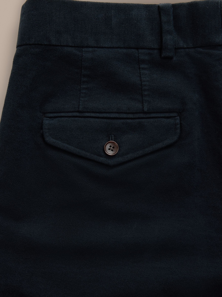 Navy Regular Fit Signature Emmetex Italian Fabric Moleskin Trousers - Image 11 of 11 Navy Regular Fit Signature Emmetex Italian Fabric Moleskin Trousers - Image 11 of 11