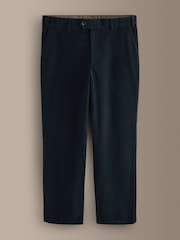 Navy Regular Fit Signature Emmetex Italian Fabric Moleskin Trousers - Image 7 of 11