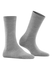 Falke Grey Softmerino Socks With Warm Merino Wool And Cotton - Image 2 of 4