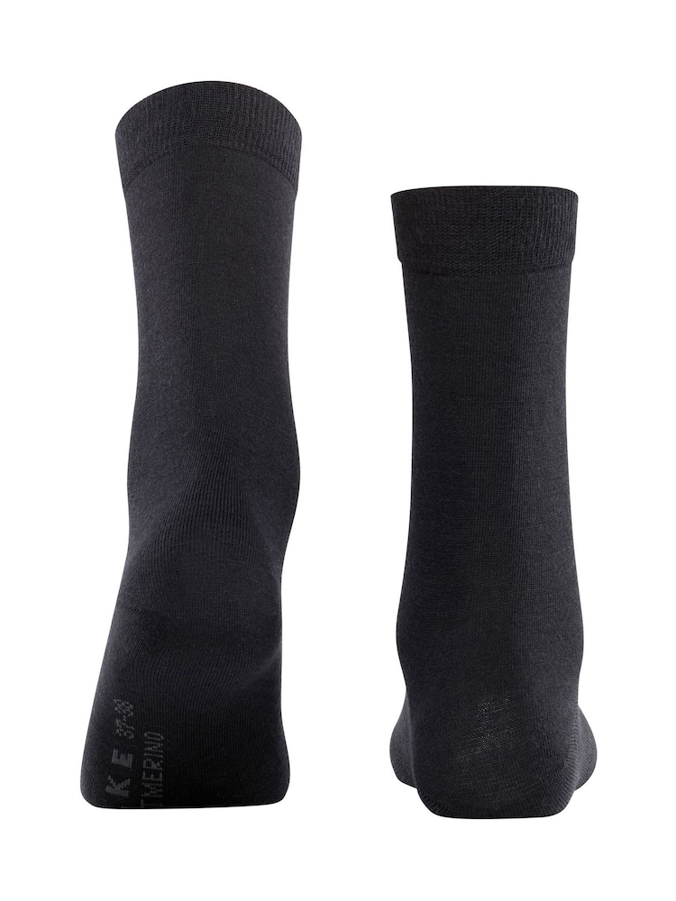 Falke Black Softmerino Socks With Warm Merino Wool And Cotton - Image 3 of 3