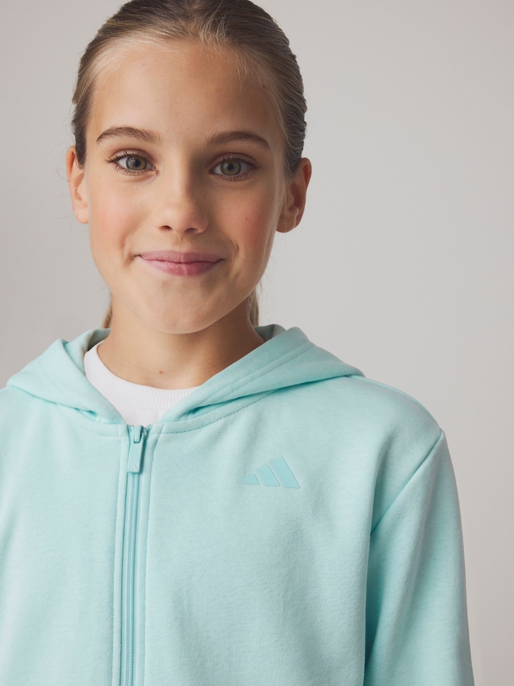 adidas Green Full Zip Hoodie - Image 2 of 6