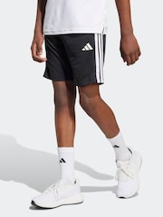 adidas Black Junior Train Essentials 3 Stripes Shorts - Image 1 of 6