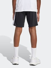 adidas Black Junior Train Essentials 3 Stripes Shorts - Image 2 of 6