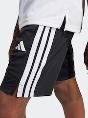 adidas Black Junior Train Essentials 3 Stripes Shorts - Image 4 of 6