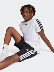 adidas Black Junior Train Essentials 3 Stripes Shorts - Image 5 of 6
