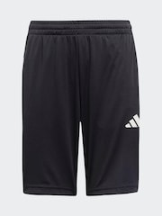adidas Black Junior Train Essentials 3 Stripes Shorts - Image 6 of 6