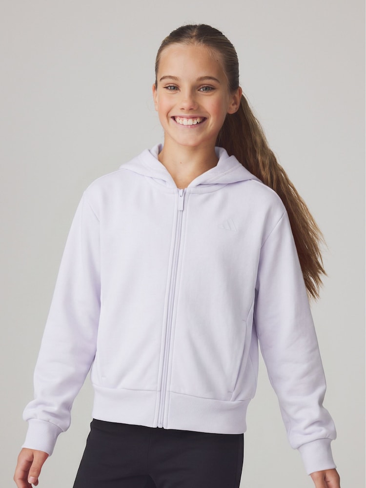 adidas Purple Full Zip Hoodie - Image 1 of 8