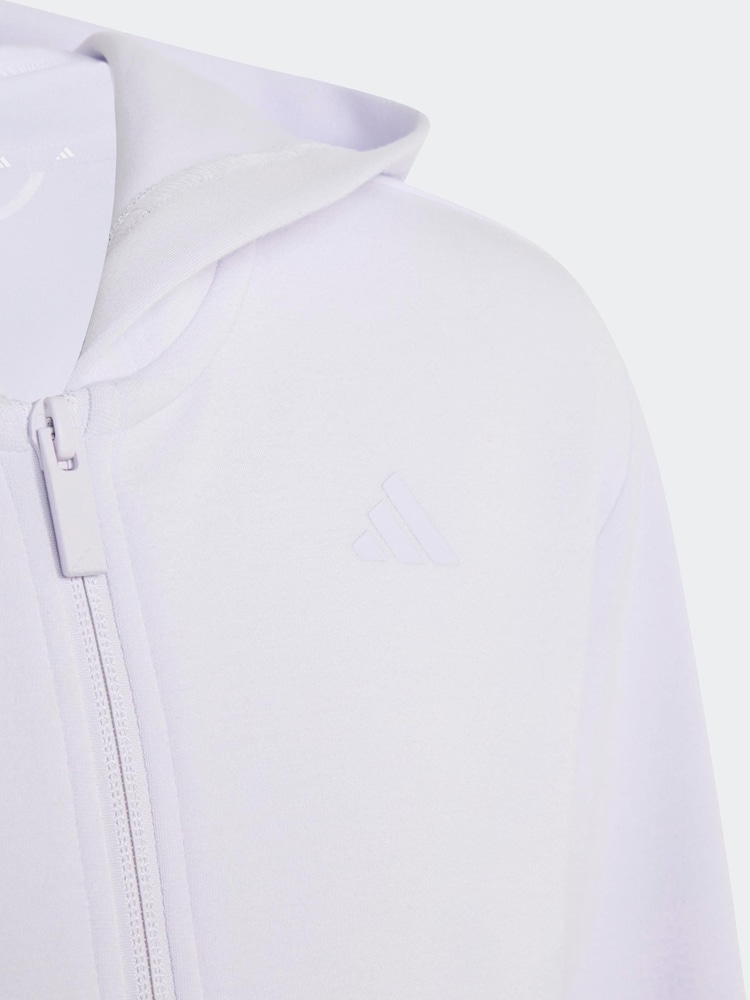 adidas Purple Full Zip Hoodie - Image 8 of 8