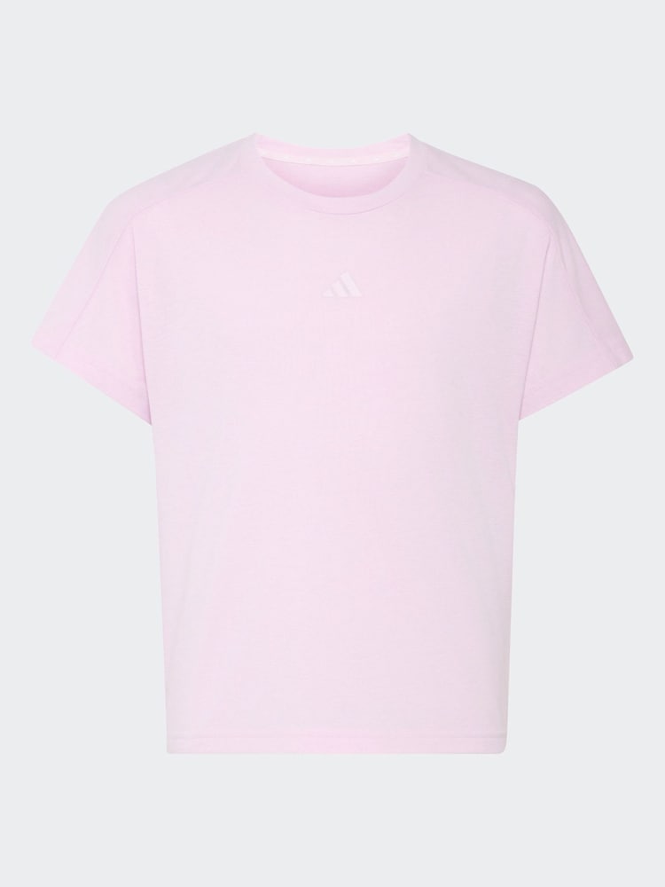 adidas Pink Essentials Logo T-Shirt - Image 1 of 5 adidas Pink Essentials Logo T-Shirt - Image 1 of 5