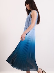 Phase Eight Blue Petite Mira Ombre Dress - Image 6 of 7