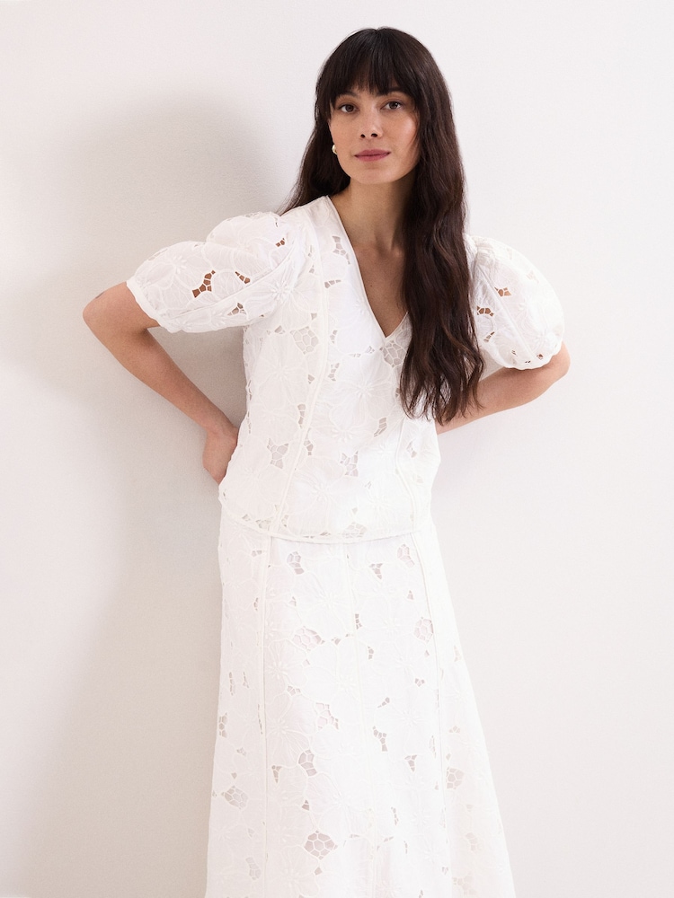 Phase Eight Cream Marina Lace Blouse - Image 1 of 6
