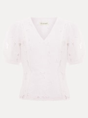 Phase Eight Cream Marina Lace Blouse - Image 6 of 6