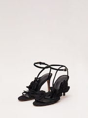 Phase Eight Black Floral Heel Sandals - Image 3 of 6