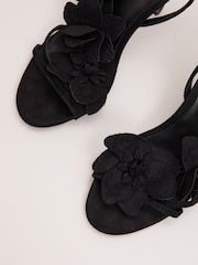 Phase Eight Black Floral Heel Sandals - Image 5 of 6