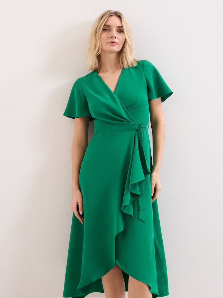 phase eight green wrap dress Julissa Green Size 06 African Events Outfit