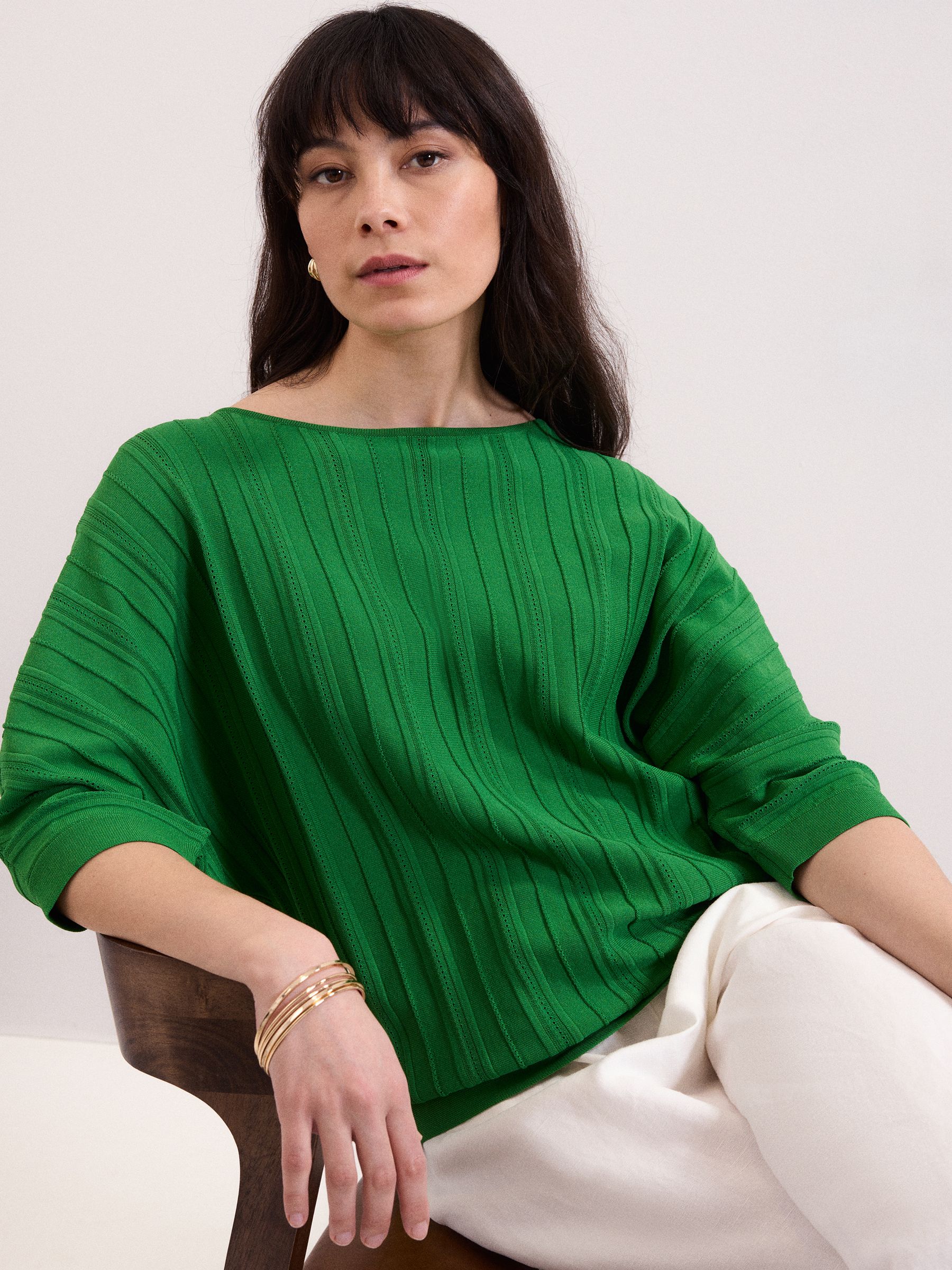 Buy Phase Eight Green Cristine Rib Jumper from the Next UK online shop