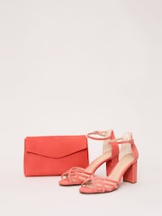 Phase Eight Orange High Block Sandals - Image 4 of 7