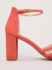 Phase Eight Orange High Block Sandals - Image 6 of 7
