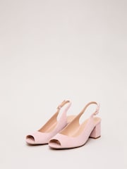 Phase Eight Pink Suede Peeptoe Shoes - Image 3 of 6
