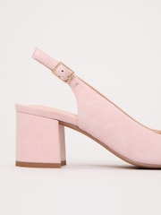 Phase Eight Pink Suede Peeptoe Shoes - Image 5 of 6