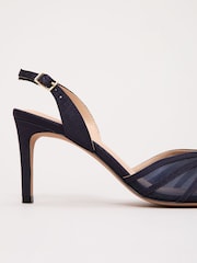Phase Eight Blue Grosgrain Heels - Image 6 of 7