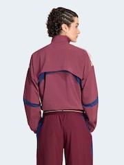 темно-бордовий червоний - adidas Hyperglam Wind DNA Sweat Top - Image 2 of 7