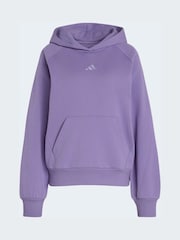 adidas Lilac Purple Small Logo Hoodie - Image 1 of 1