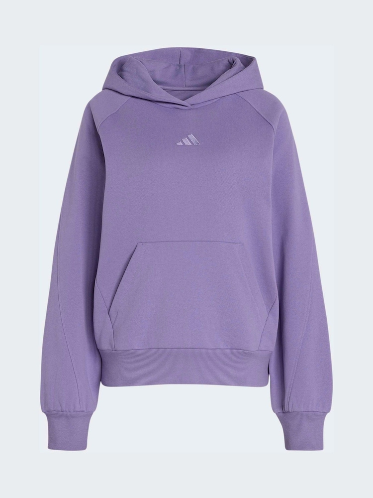 adidas Lilac Purple Small Logo Hoodie - Image 1 of 1 adidas Lilac Purple Small Logo Hoodie - Image 1 of 1
