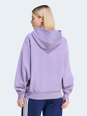 adidas Lilac Purple Small Logo Hoodie - Image 2 of 6