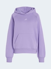 adidas Lilac Purple Small Logo Hoodie - Image 6 of 6