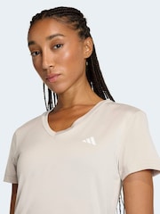 adidas Light Grey Workout Essentials V-Neck T-Shirt - Image 4 of 6